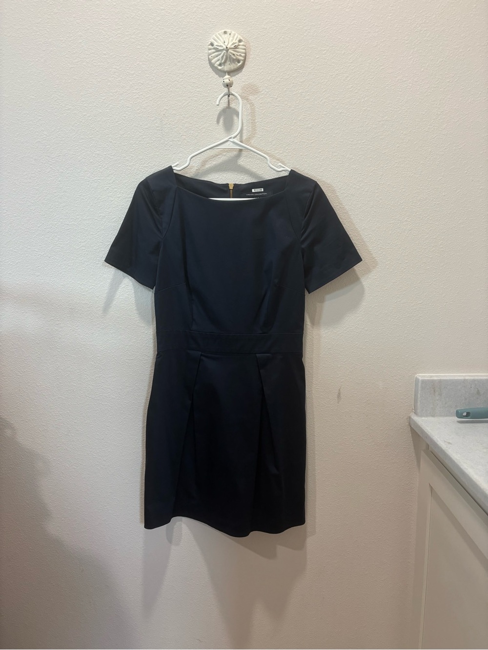 French Connection Black Short-Sleeve Mini Dress